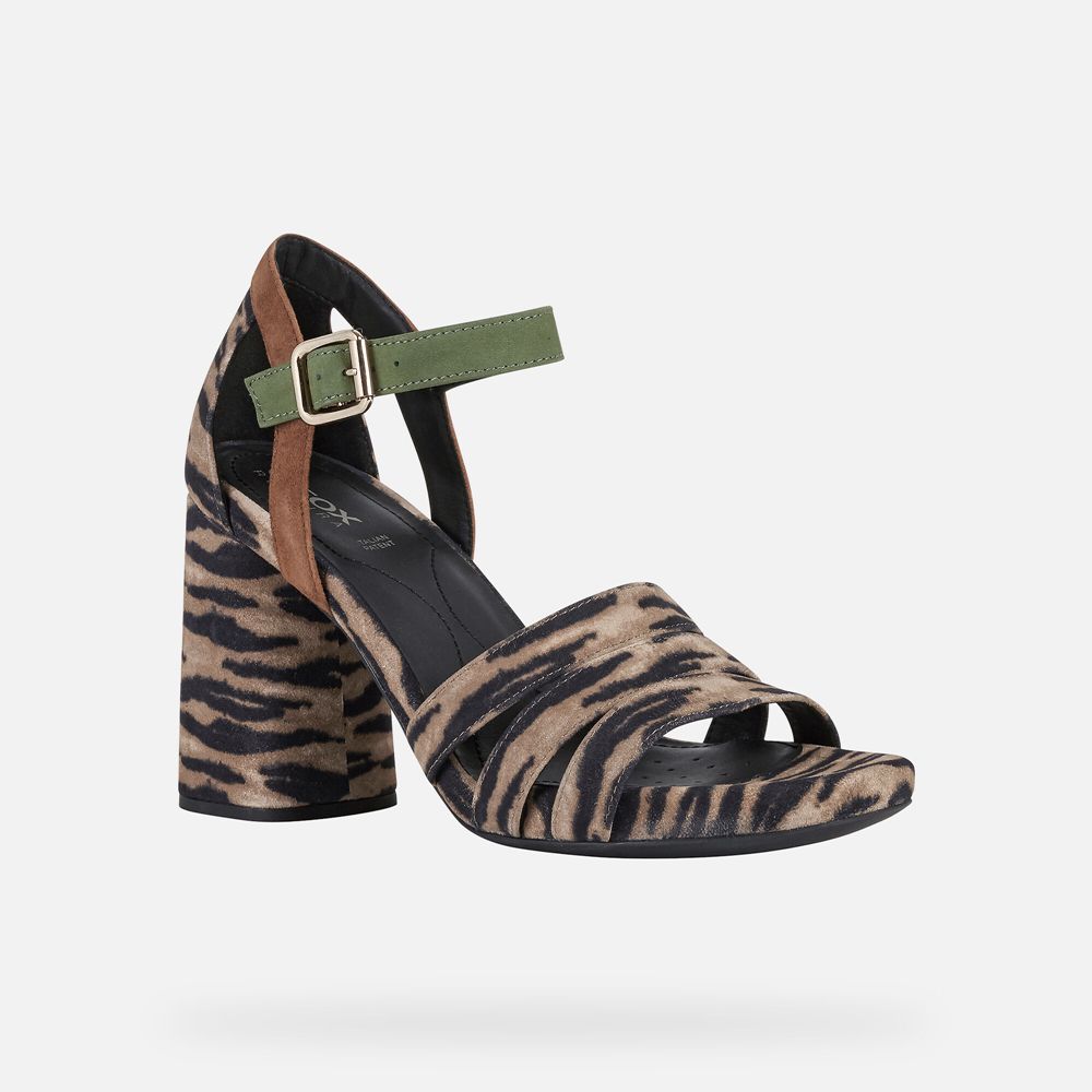 Geox Bayan Sandalet Siyah - Genziana - JGV-589214